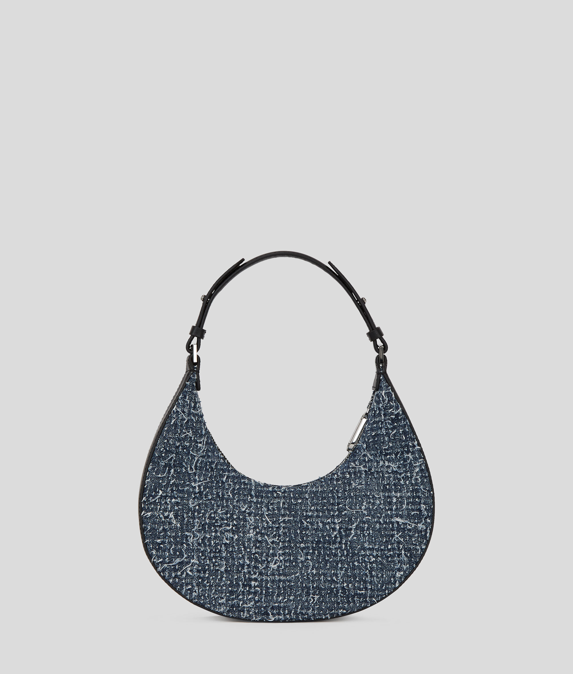 (image for) Convenient KLJ Bouclé Half-Moon Shoulder Bag